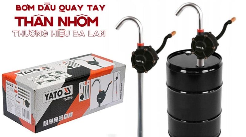 Bơm Dầu Nhớt Thùng Phuy Quay Tay Yato YT-07115 Bơm Dầu Nhớt Thùng Phuy Quay Tay Yato YT-07115