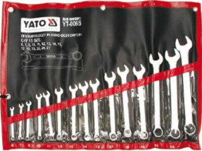 Bộ cờ lê vòng miệng hệ mét 15 chi tiết 6-27mm Yato YT-0065