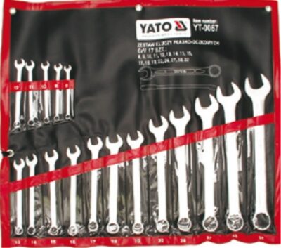 Bộ cờ lê vòng miệng hệ mét 17 chi tiết Yato YT-0067