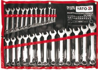 Bộ cờ lê vòng miệng hệ mét 25 chi tiết 6-32mm Yato YT-0075