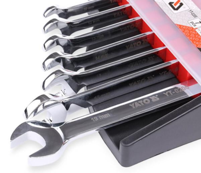 Bộ 7 cờ lê vòng miệng tự động lật đảo chiều 10-19mm Yato YT-0208 - Ba Lan