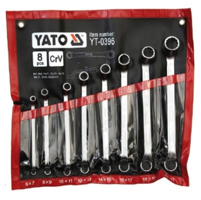 8 cái Bộ cờ lê 2 đầu tròng (bóng mờ) hệ mét 6-22mm YATO YT-0396