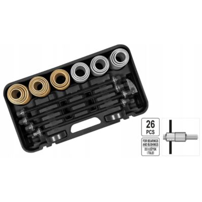 Bộ cảo vam ép cao su càng A cao su chân máy 26 chi tiết Yato YT-25411 - Ba Lan