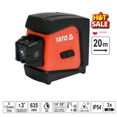 Thước laser 5 điểm 20M Yato YT-30427- Ba Lan