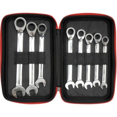 8 cái Bộ cờ lê vòng miệng tự động đảo chiều có khóa 10, 11, 12, 13, 14, 15, 17, 19mm YATO YT-3908