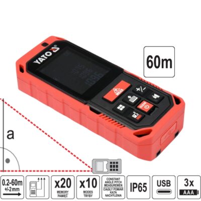 Máy đo khoảng cách tia Laser 60M YATO YT-73127- Ba Lan