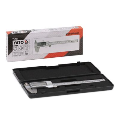 Thước inox cặp cơ khí điện tử 0-150mm Yato YT-7201 - Ba Lan