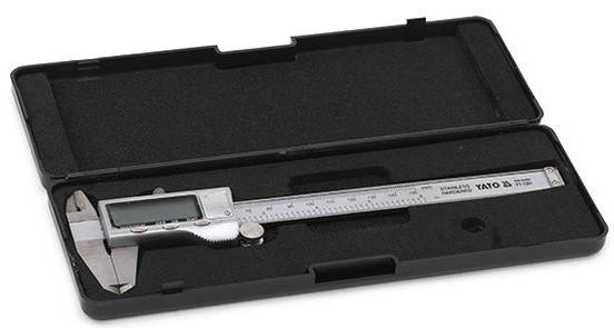 Thước inox cặp cơ khí điện tử 0-150mm Yato YT-7201 - Ba Lan