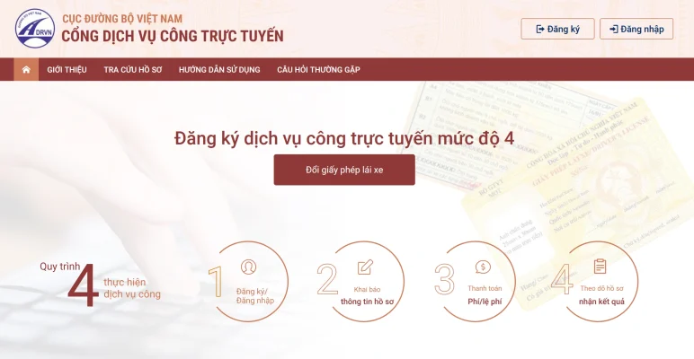 Hướng dẫn đổi giấy phép lái xe trực tuyến tại nhà