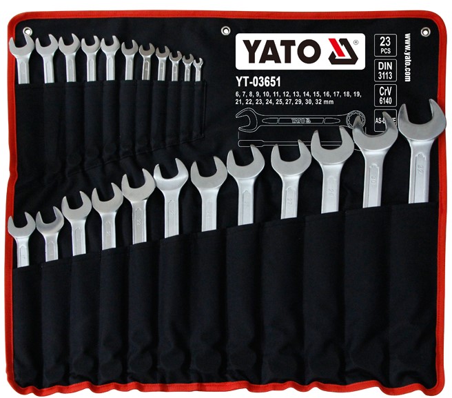 Bộ Cờ Lê Vòng Miệng 23 Chi Tiết 6-32mm Yato YT-03651 Bộ cờ lê vòng miệng 23 chi tiết 6-32mm Yato YT-03651