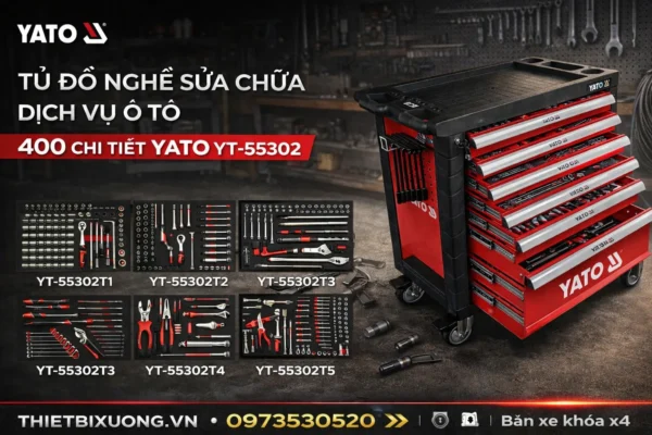 Tủ Đồ Nghề Sửa Chữa 400 Món Yato YT-55302 Có Gì? Checklist Chi Tiết Trọn Bộ