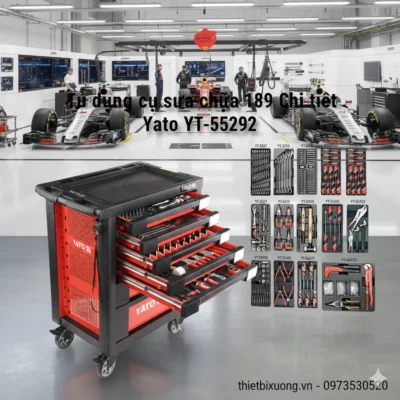 Tủ Đồ Nghề YATO 189 Chi Tiết YT-55292 – Giải Pháp Toàn Diện Cho Thợ Kỹ Thuật