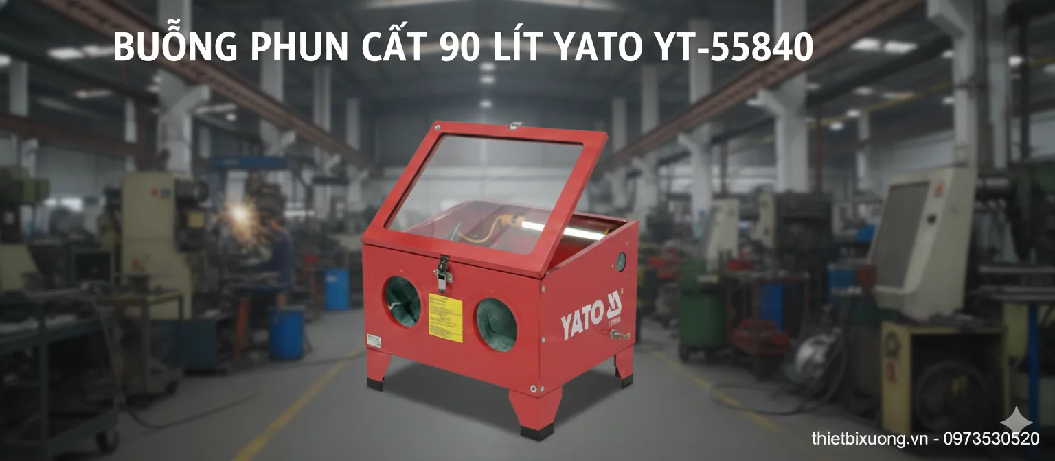 YATO YT-55840 – Tủ Phun Cát 90 Lít Chuyên Dụng Cho Gara & Cơ Khí