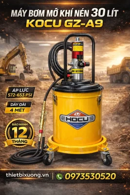 Đánh Giá Máy Bơm Mỡ Khí Nén 30 Lít KOCU GZ-A9: Hiệu Suất Vượt Trội