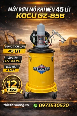 Giải Pháp Bảo Dưỡng Công Nghiệp Với Máy Bơm Mỡ Khí Nén KOCU GZ-85B