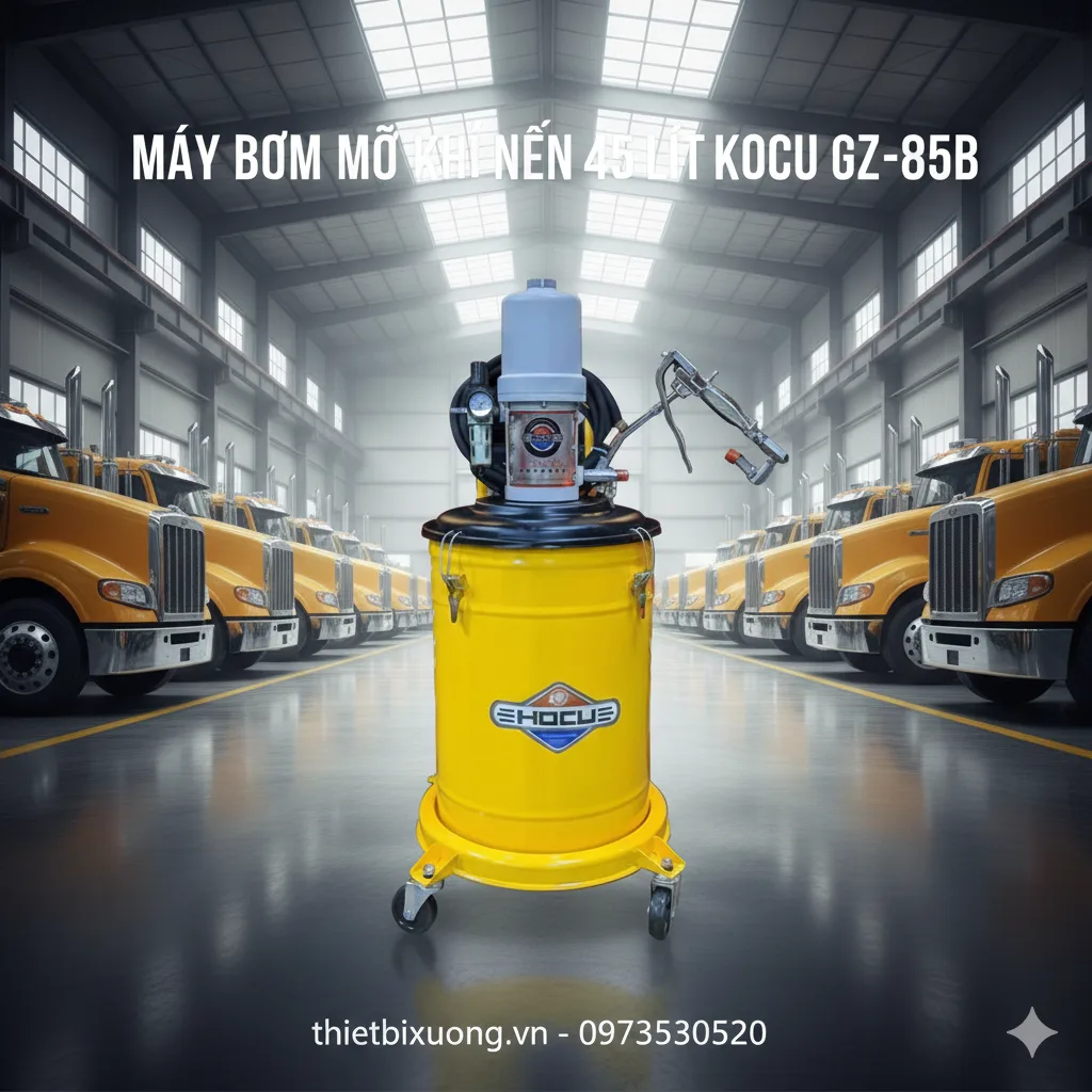 Báo Giá Máy Bơm Mỡ Khí Nén 45 Lít KOCU GZ-85B Ưu Đãi Nhất 2026