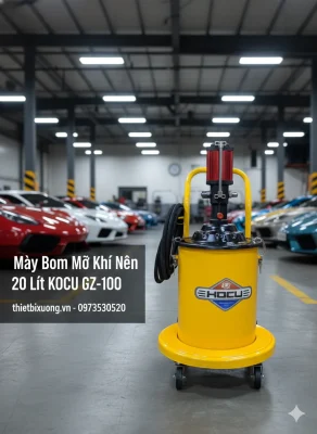 Máy Bơm Mỡ Khí Nén 20 Lít KOCU GZ-100 – Bơm Mỡ Nhanh, Bền Bỉ