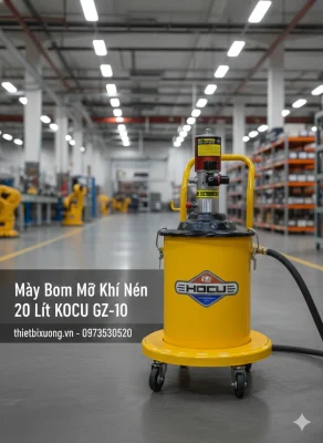 KOCU GZ-10 Máy Bơm Mỡ 20 Lít – Giải Pháp Bôi Trơn Hiệu Quả Cho Thợ Sửa Chữa
