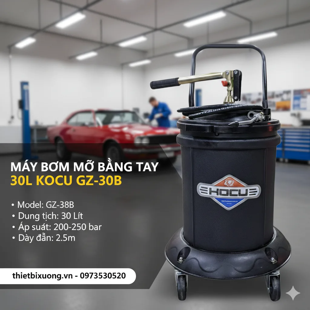 Máy Bơm Mỡ GZ-30B – Áp Suất 200-250 Bar, Đáp Ứng Mọi Nhu Cầu Bảo Dưỡng Nặng