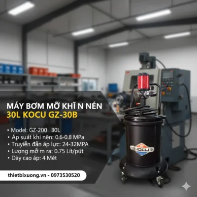 Nâng Cấp Xưởng Dịch Vụ Với Máy Bơm Mỡ Khí Nén KOCU GZ-200 Chuyên Nghiệp.