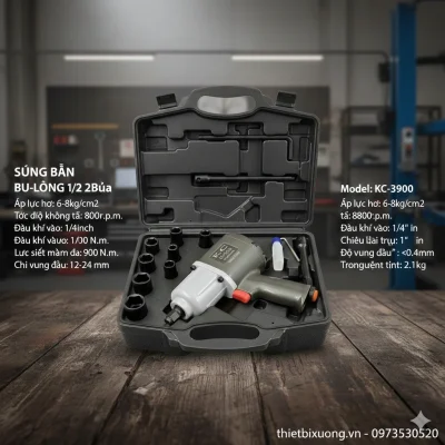 KC-3900 1/2 Inch – Súng Bắn Bu Lông Gọn Nhẹ, Lực Mạnh