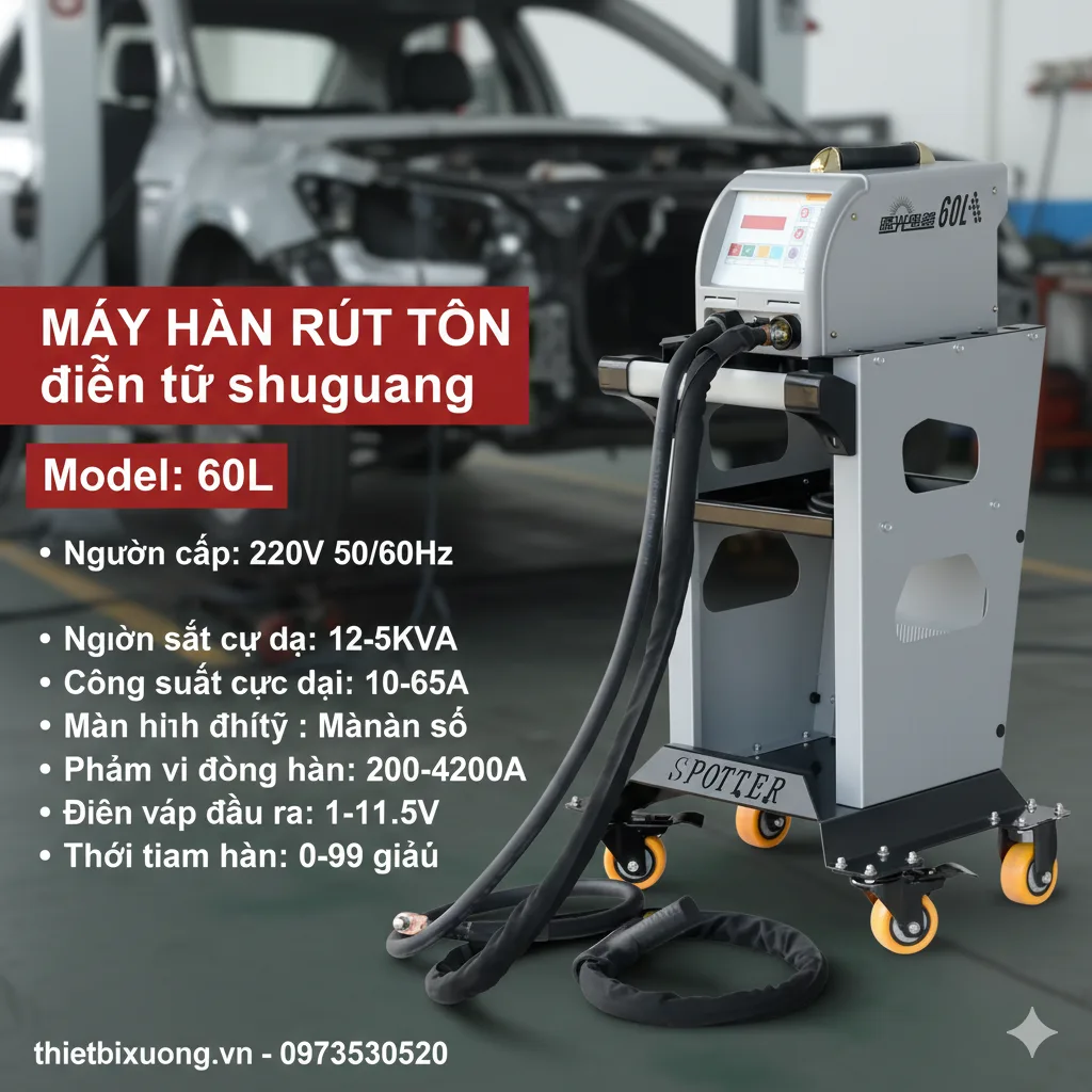 Máy Hàn Rút Tôn Điện Tử Shuguang 60L – Hàn Nhanh, Dòng Ổn Định, Tiết Kiệm Thời Gian