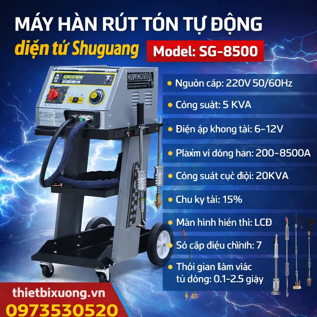 Máy Hàn Rút Tôn Shuguang SG-8500 Chính Hãng – Dòng Hàn 8500A Mạnh Mẽ