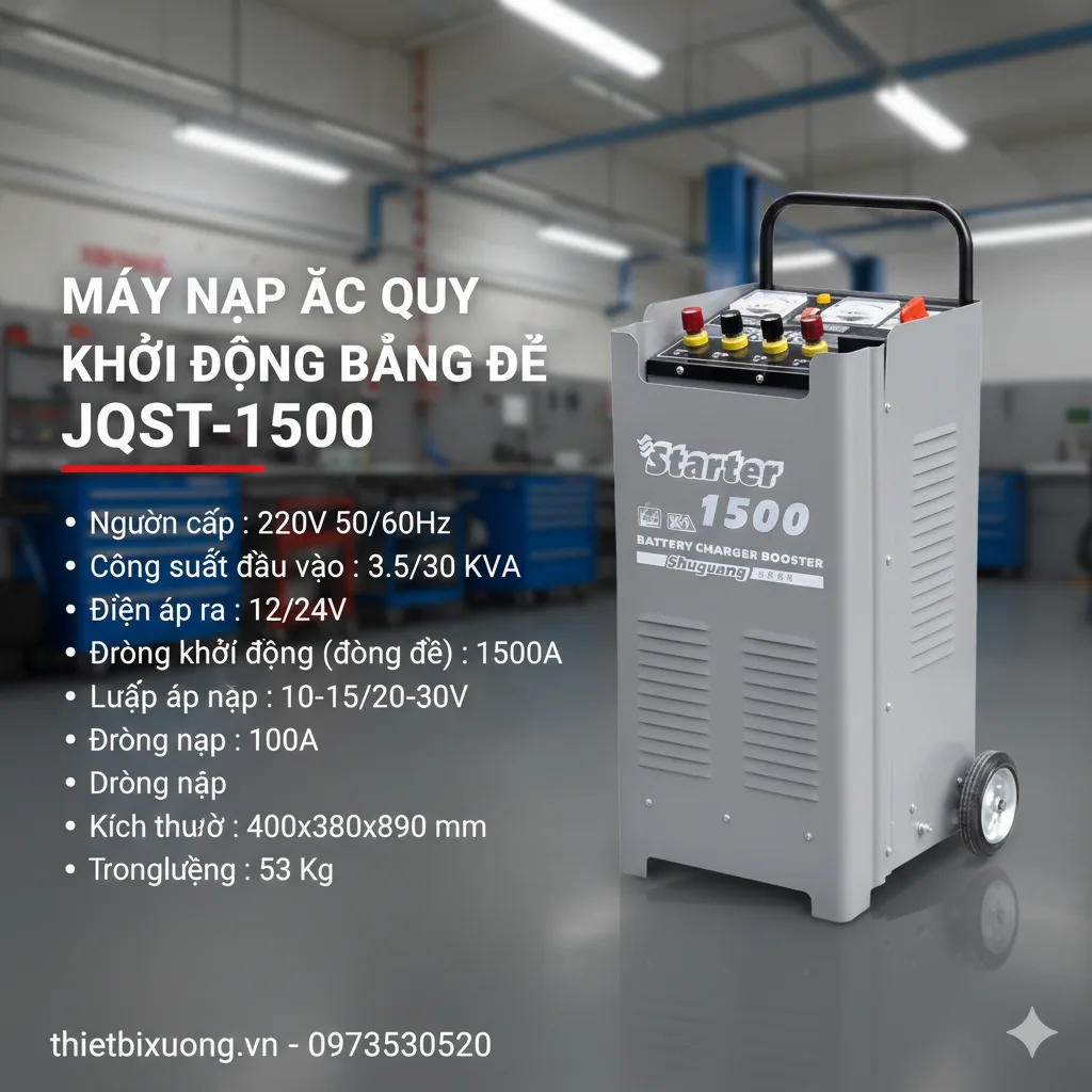 Máy Sạc Bình Ô Tô Shuguang JQST-1500 – Giải Pháp Cứu Hộ Ắc Quy Hiệu Quả